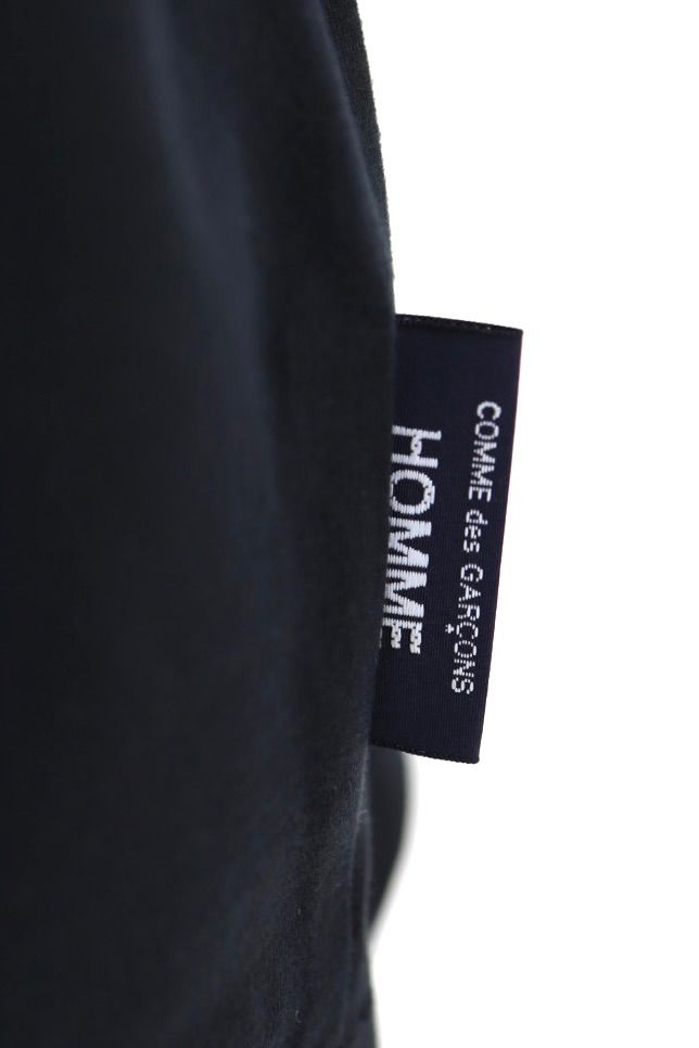 コムデギャルソンオム26SS 綿起毛天竺Tシャツ(HQ-T001-051)BLACK☆2月6日(金)発売