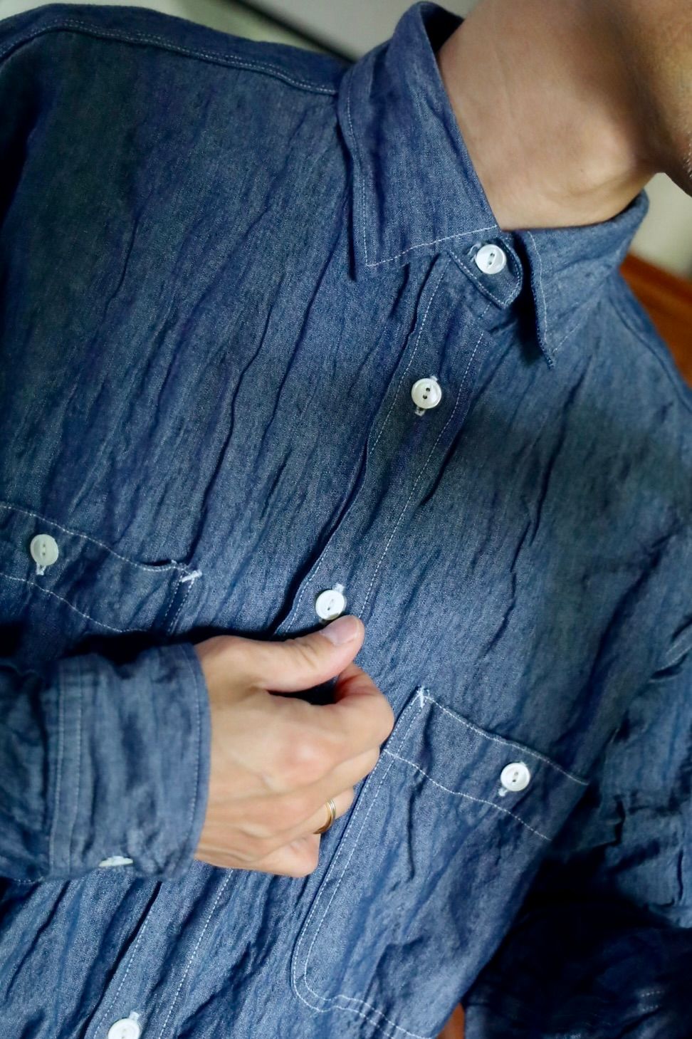 マーカウェア 26AW TWO POCKET WORK SHIRT(A26C09SH01C)INDIGO☆新作発売！
