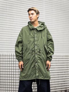 コムデギャルソンオム26FW 綿ナイロンウェザー×ナイロンツイル 製品洗コート(HR-C002-051)KHAKI☆8月7日(金)発売！