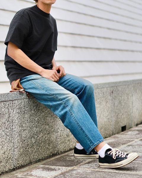 A.PRESSE No.2 Washed Denim Pantsスタイル