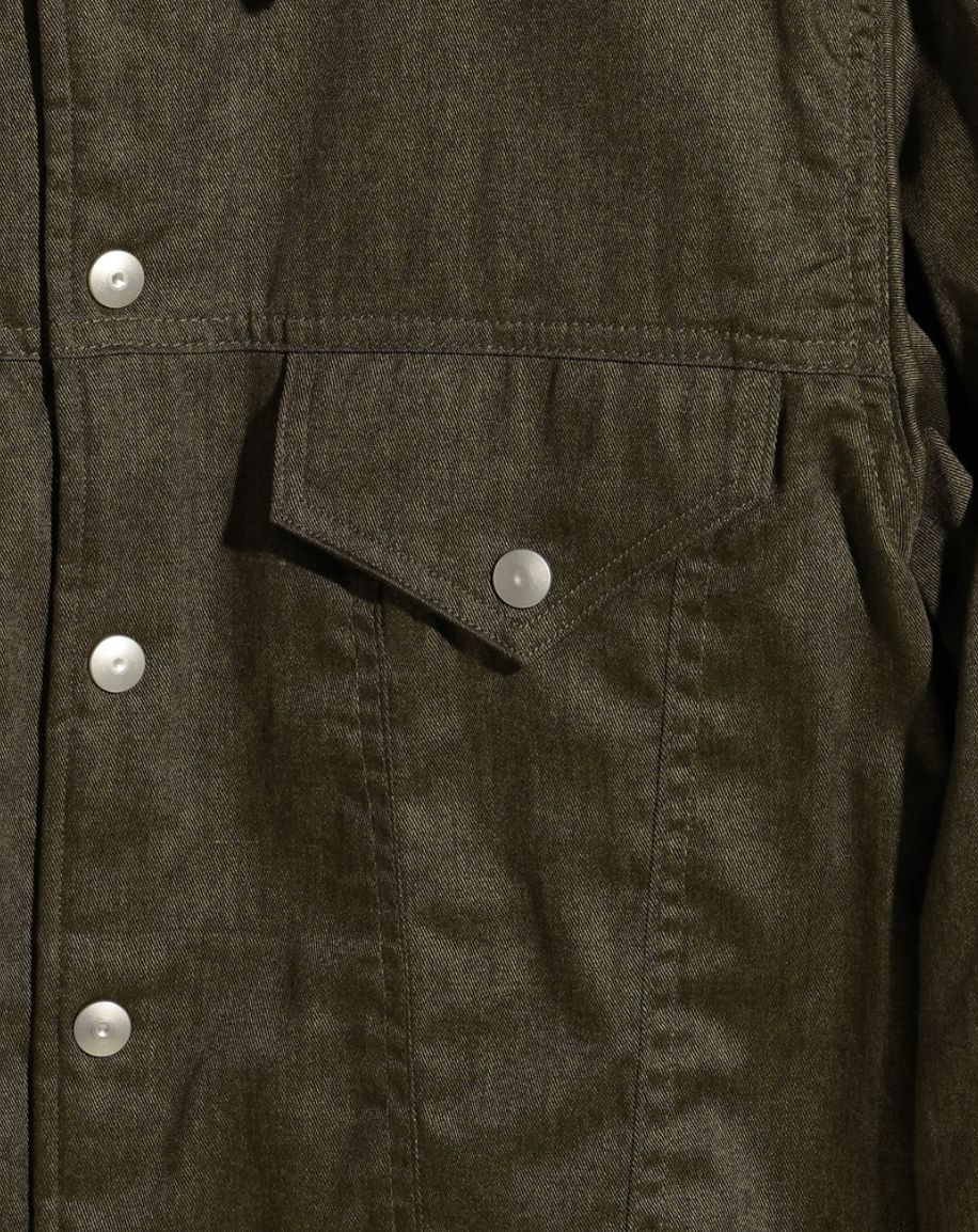 ファウンダ 25AW COLOR DENIM JACKET(015FD252017)KHAKI☆新作発売！