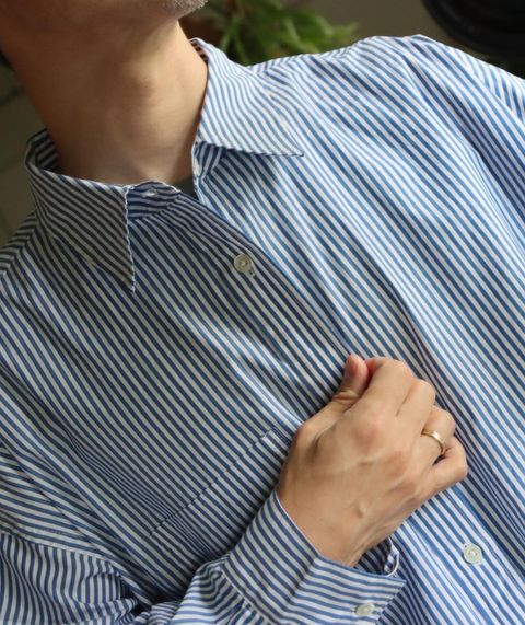 FreshService CORPORATE STRIPE REGULAR COLLAR SHIRTスタイル