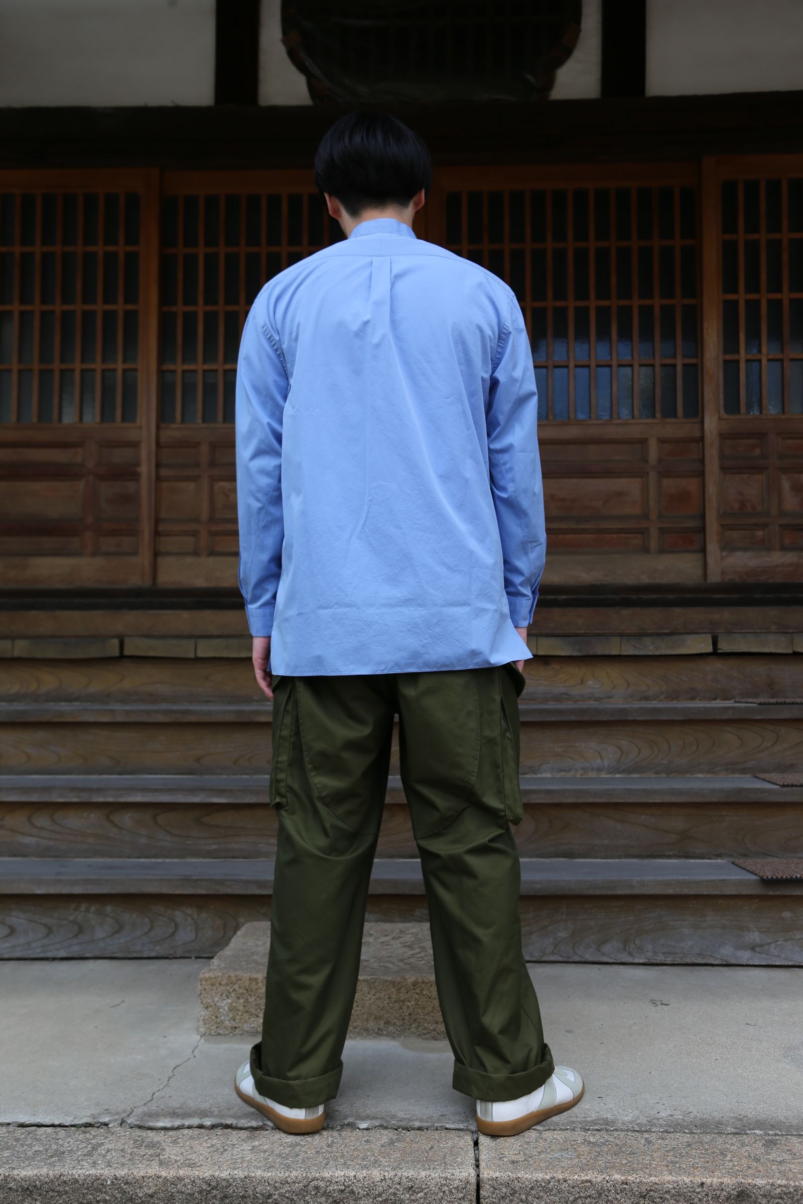 A.PRESSE Band Collar Shirt"SAX"style.2021.7.23.