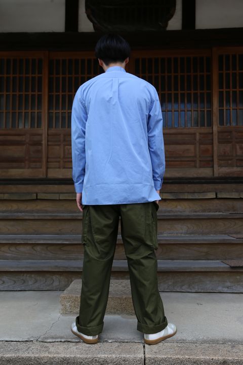 A.PRESSE Band Collar Shirt"SAX"style.2021.7.23.