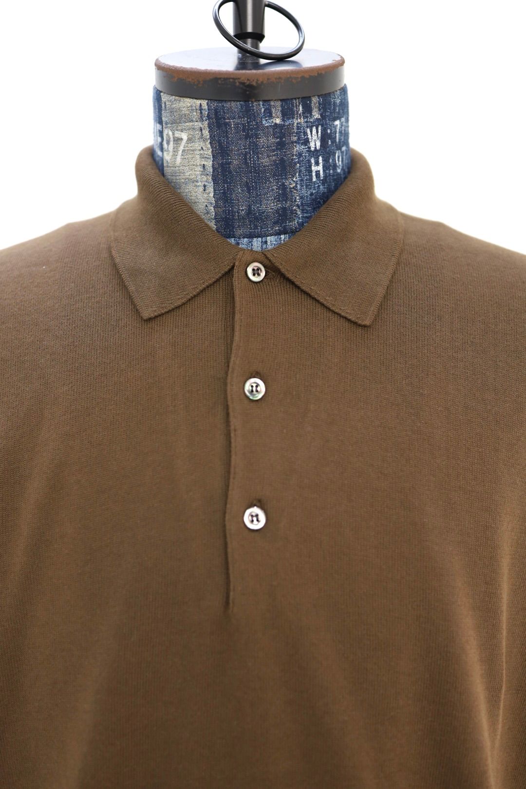 アプレッセ 2026 STYLE1 Cotton Knit L/S Polo Shirts (26SAP-03-03)BROWN☆2月7日(土)発売！