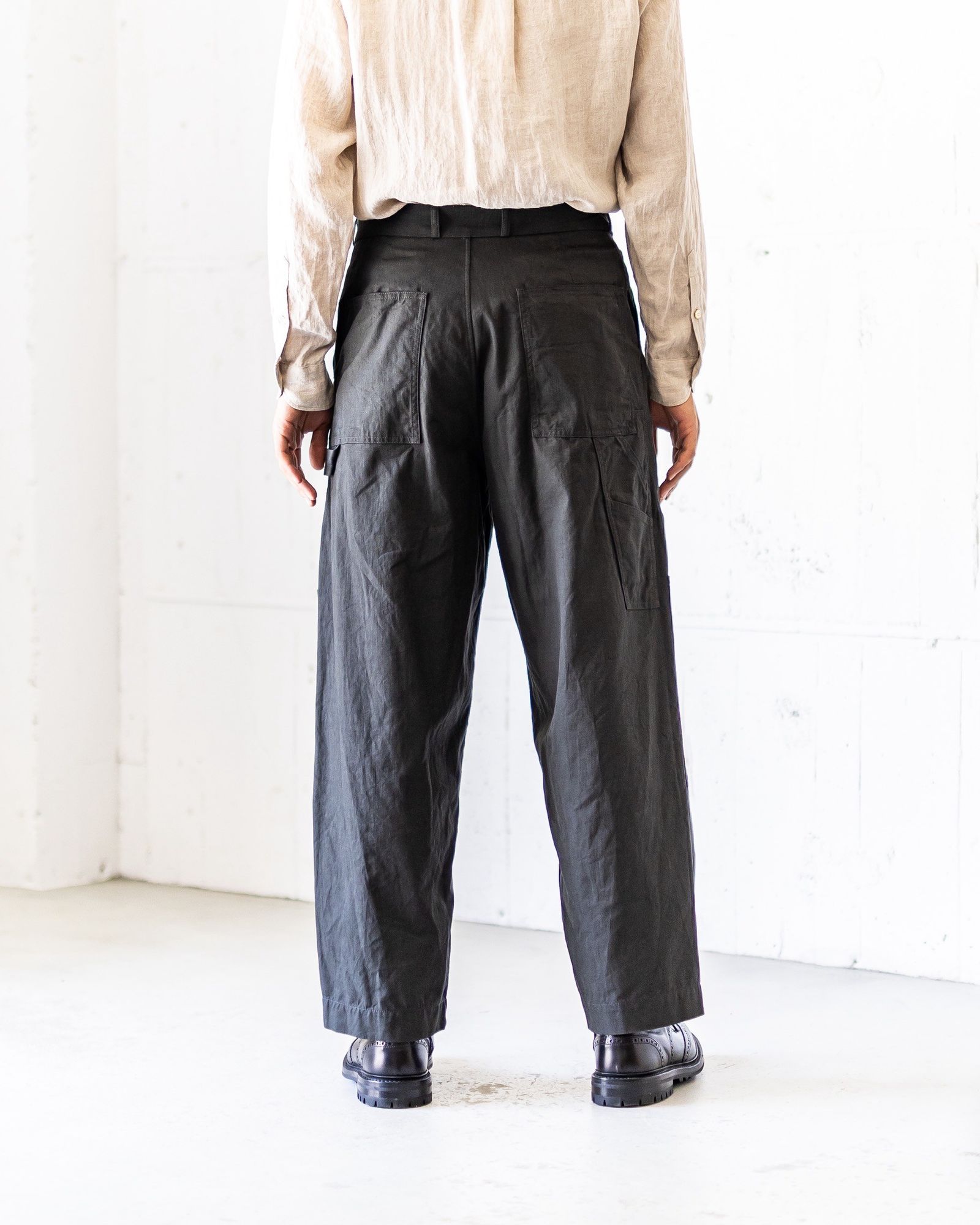 blurhms 25FW Cotton Serge Work Pants(BHS25F028)InkBlack