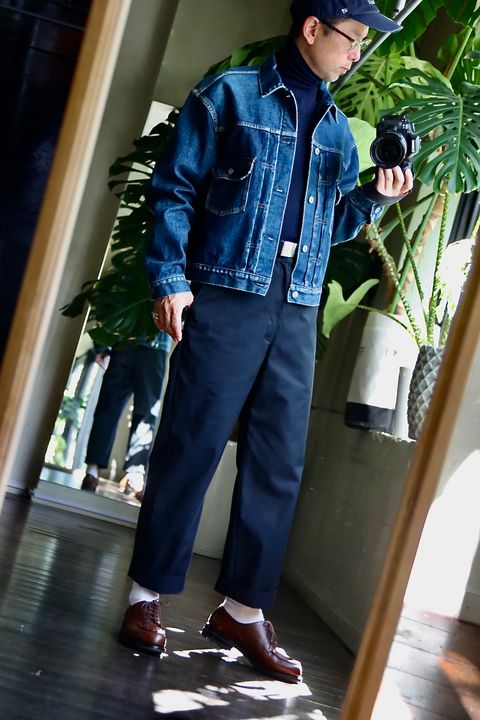 A.PRESSE 23AW Work Chino Trousers"NAVY"スタイル