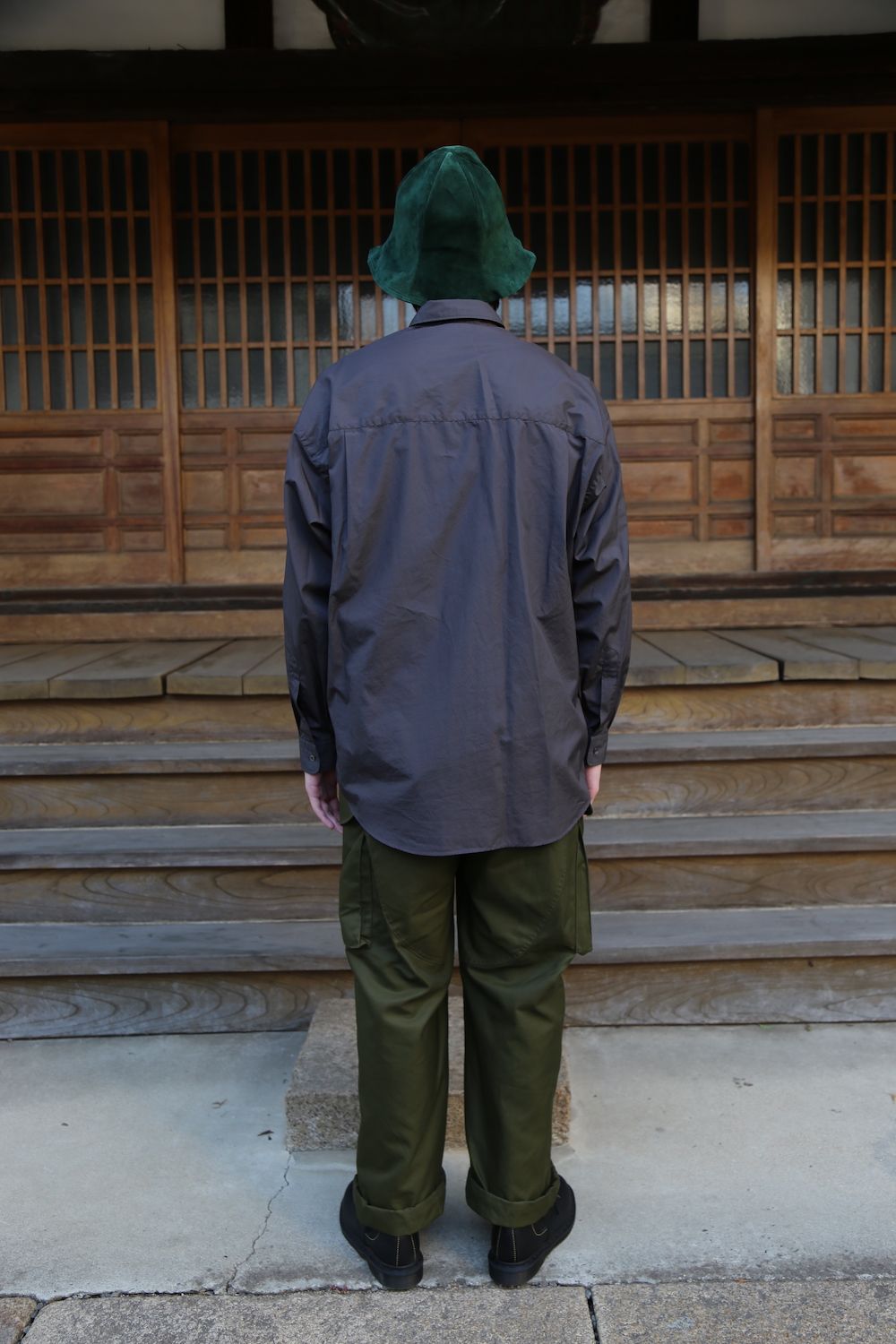 Broad L/S Oversized Regular Collar Shirt"C.GRAY"Style.2020.1.17.