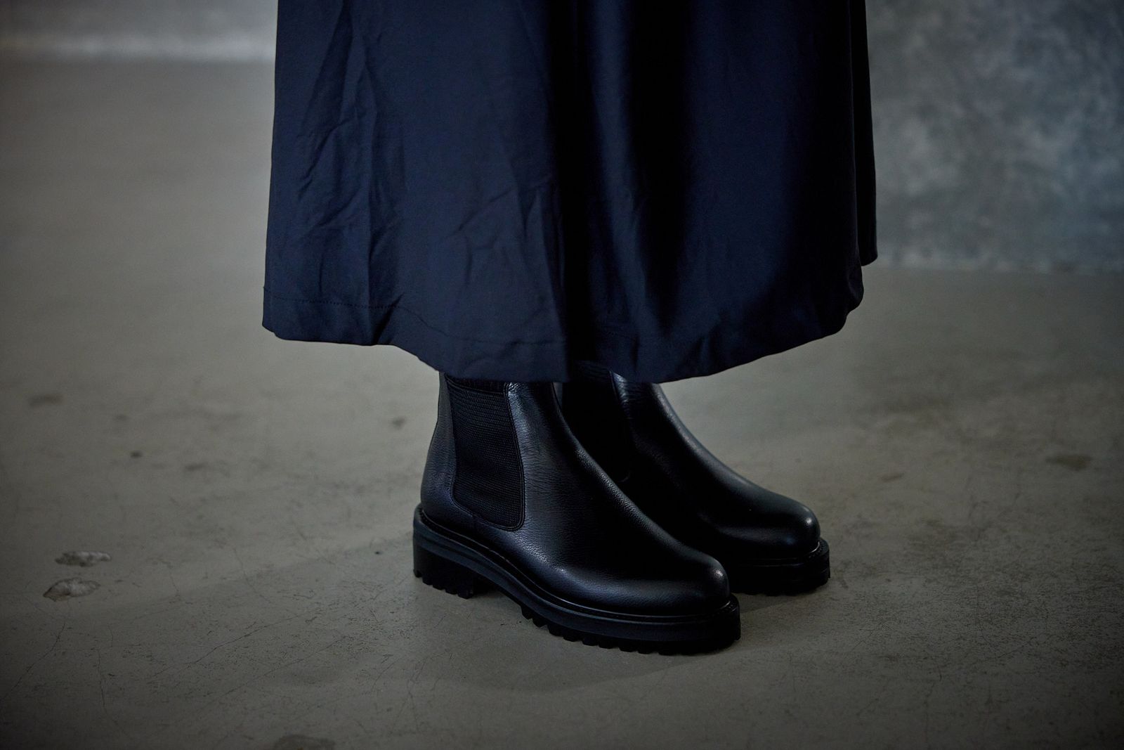 FOOTWORKSフットワークス サイドゴアブーツ WOMENS Side Gore Boots in Grain Leather(F03-0001_W)BLACK☆新作発売！