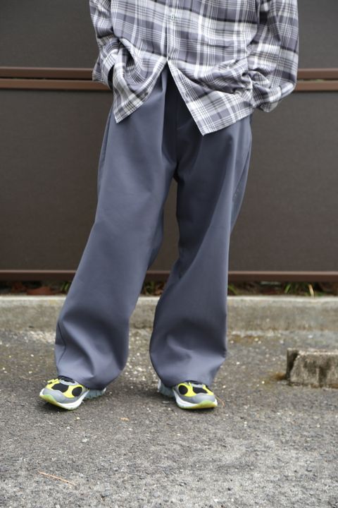 Graphpaper Tencel Check Regular Collar Big Sleeve Shirt"BLACK×GRAY"Style.2020.8.28.