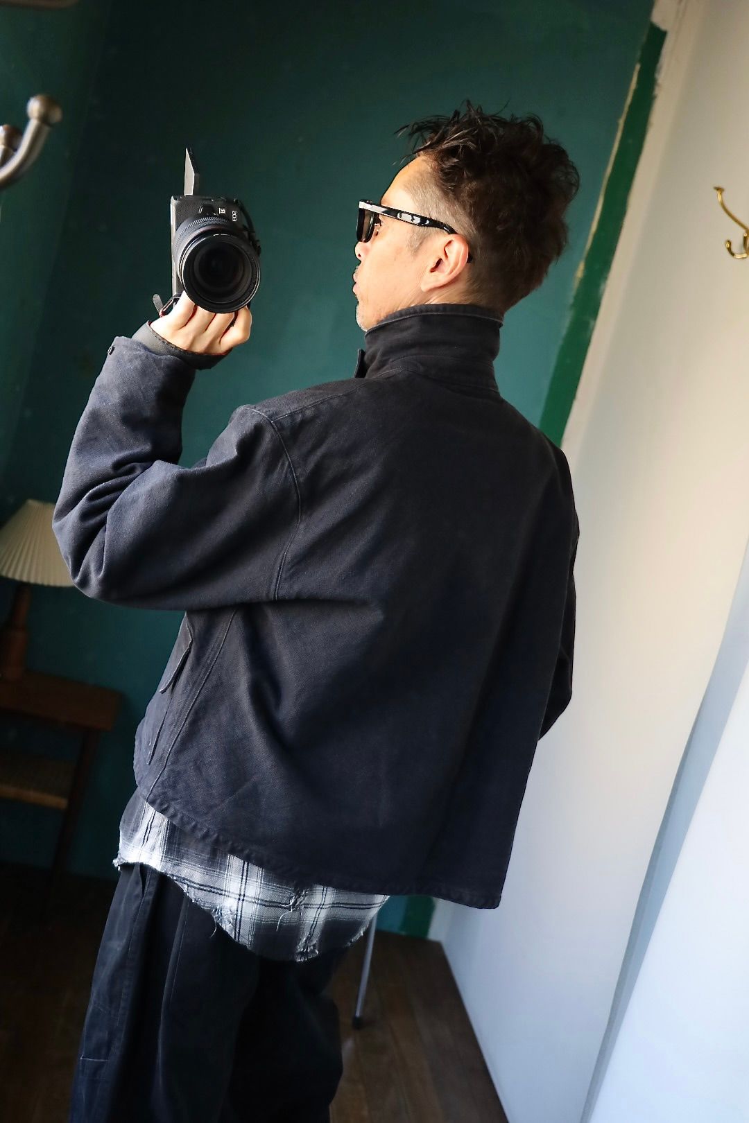 アプレッセ 2025 STYLE2 Vintage Silk Hemp Hunting Jacket(25AAP-01-25)BLACK☆再入荷！