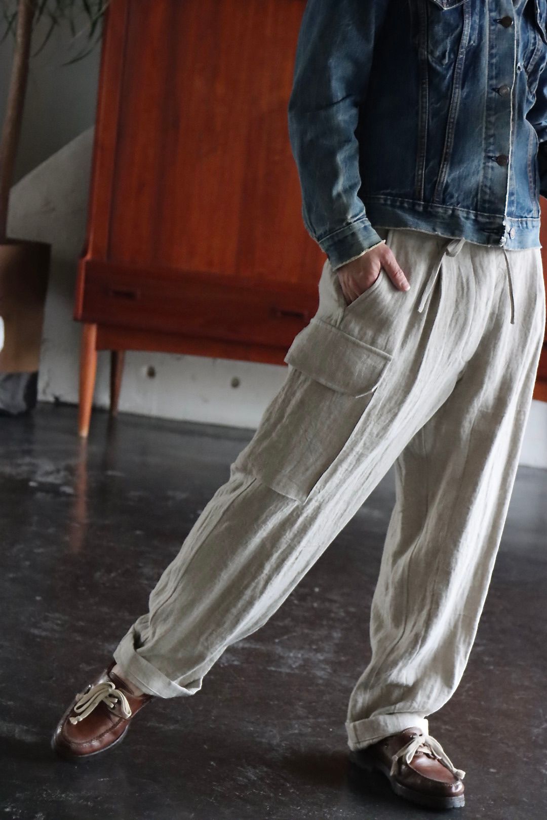 blurhms 22SS Linen Twill 5P Easy Pants