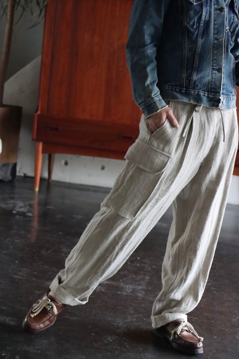 blurhms  22SS Linen Twill 5P Easy Pants"Natural"style.2022.2.8.