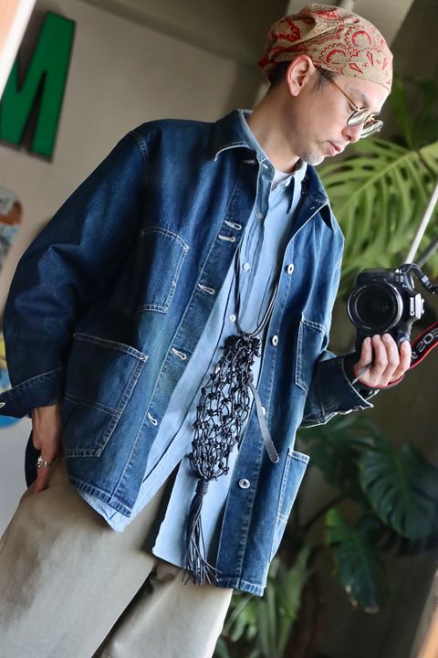 A.PRESSE アプレッセ23SS Denim Coverall Jackeスタイル
