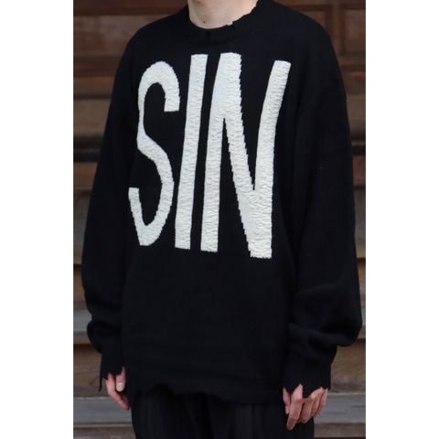 ©SAINT M×××××× WOOL SWTER SIN(SM-S21-0000-039)BLACK style