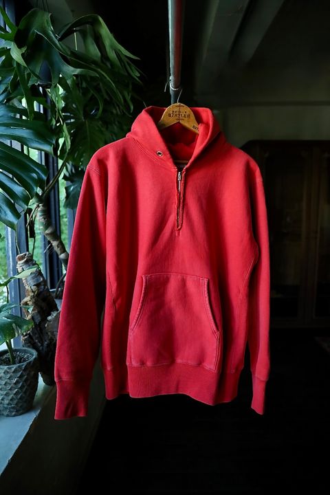 アプレッセ Vintage Half Zip Sweat  Hoodie (24AAP-05-07K)RED☆8月24日(土)発売！