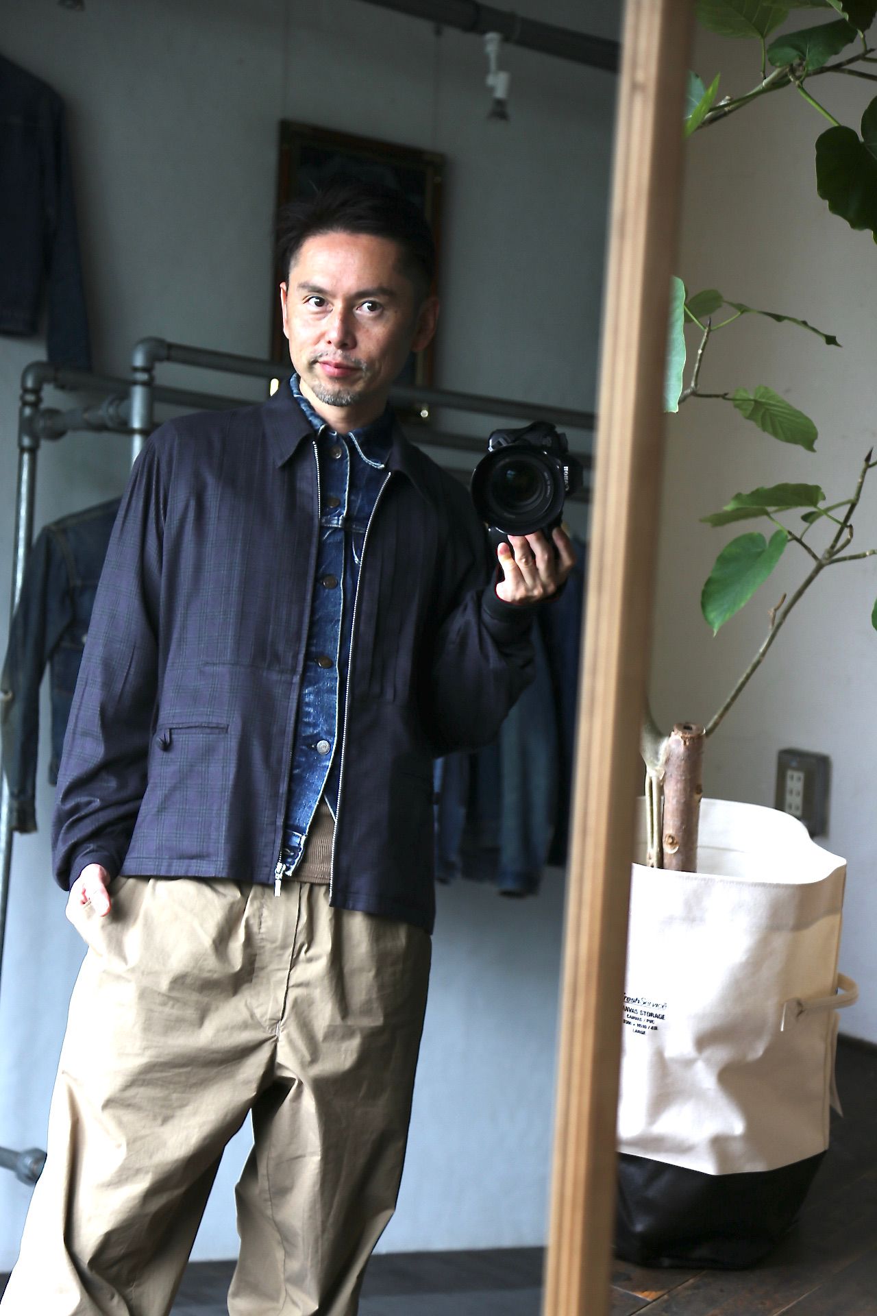 MATSUFUJI Flannel Check Pleats Jacket style.2021.7.6. | 1788 | mark