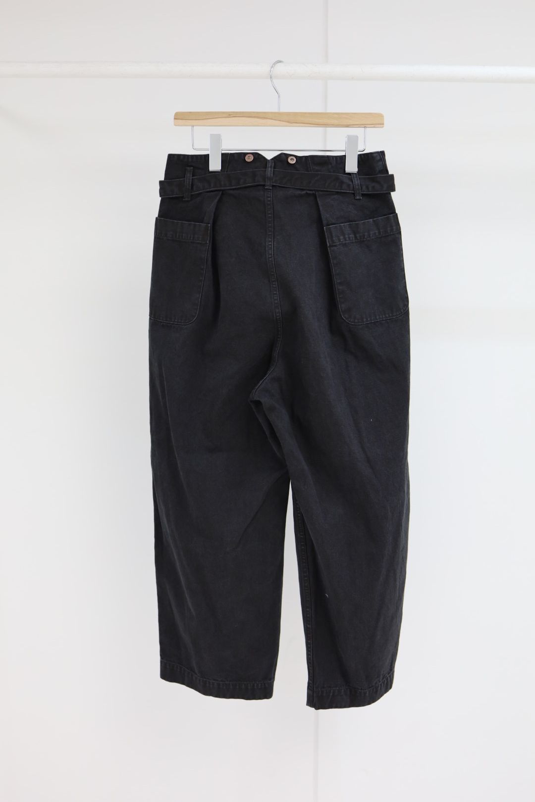 Gurank グランク 26SS ベルテッドパンツ CH belted work pants (2607HB) BLACK★新作発売！