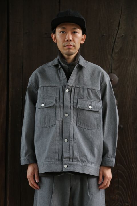 Graphpaper Colorfast Denim Blouson&Colorfast Denim Two Tuck Pants"GRAY"Style.2020.11.13.