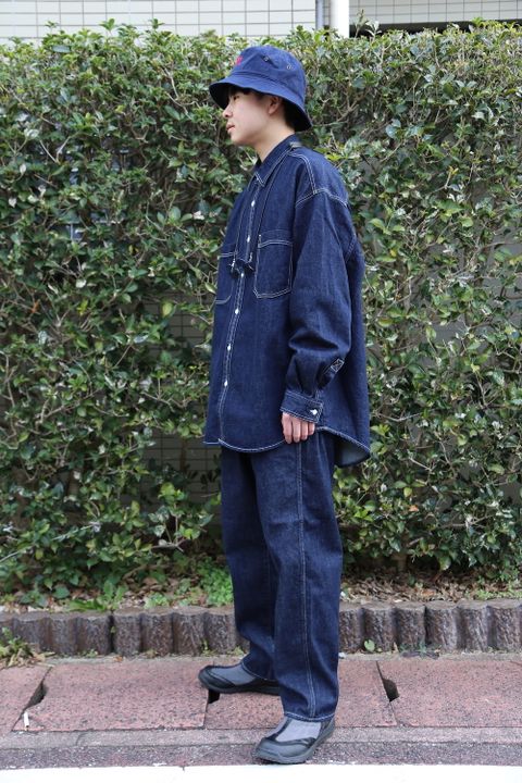 Denime Five Pocket Pants & Denime Regular Collar Shirt style 2020.12.26.