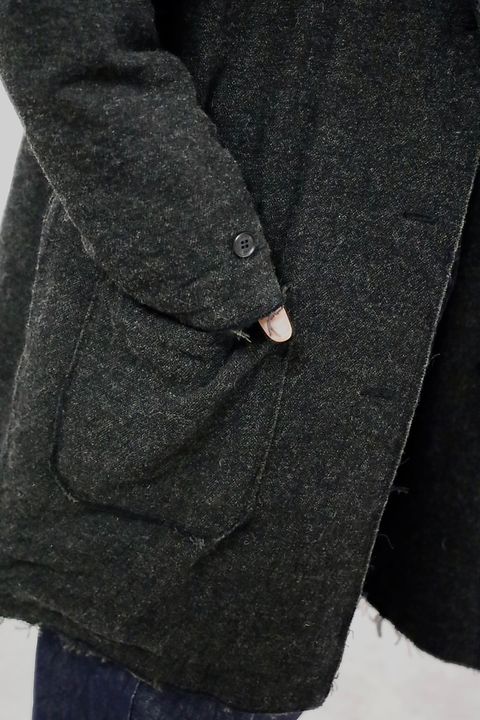 COMME des GARCONS HOMME ウールツイードヘリンボーンコートスタイル