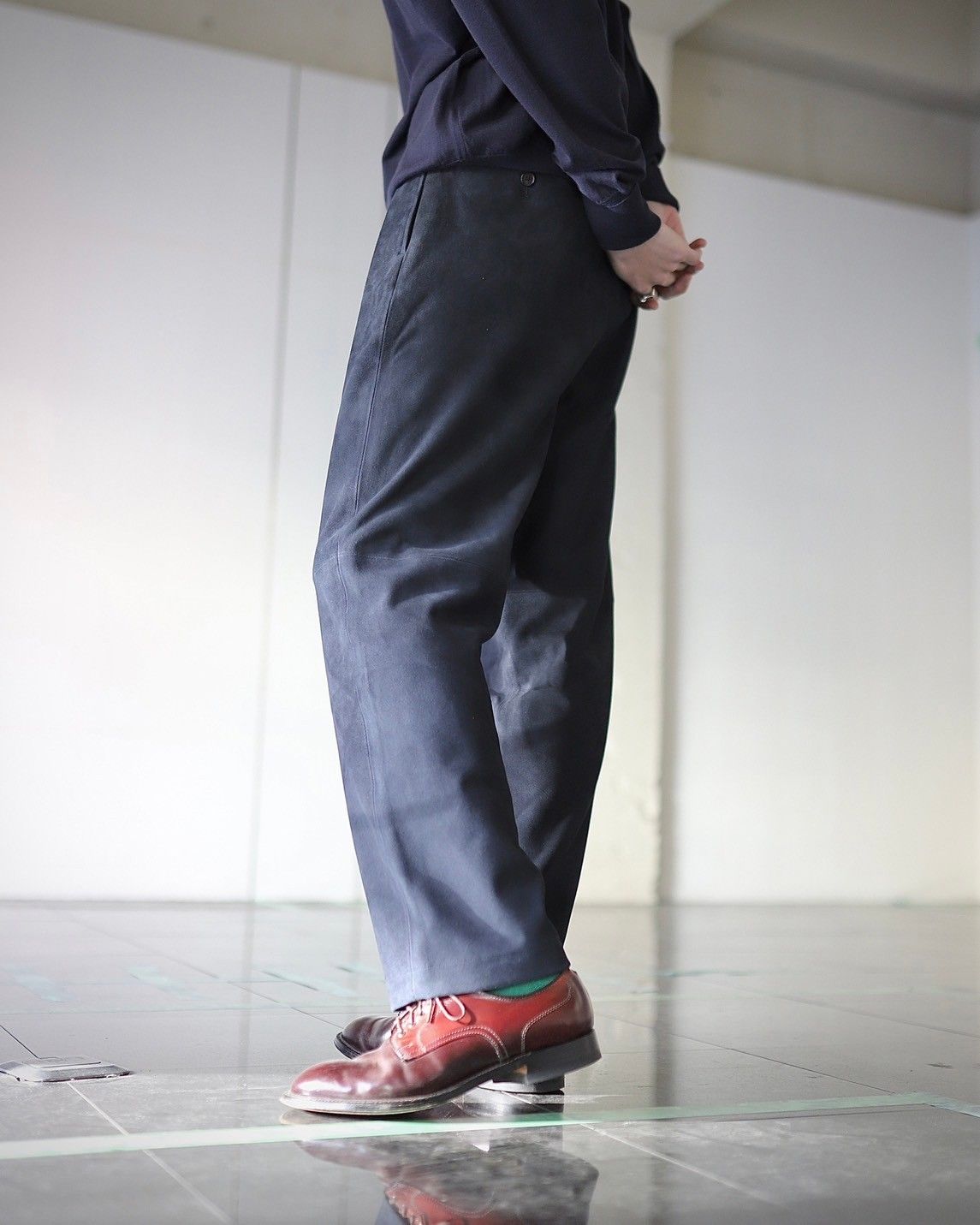 A.PRESSE アプレッセ 2024 Style1 Cashmere High Gauge Crew Neck Sweaterスタイル