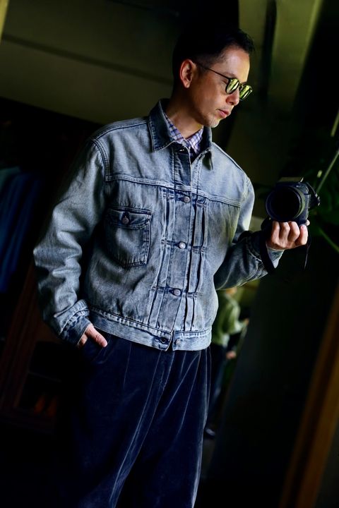 BOW WOW BLANKET LINED DENIM JK AGINGスタイル