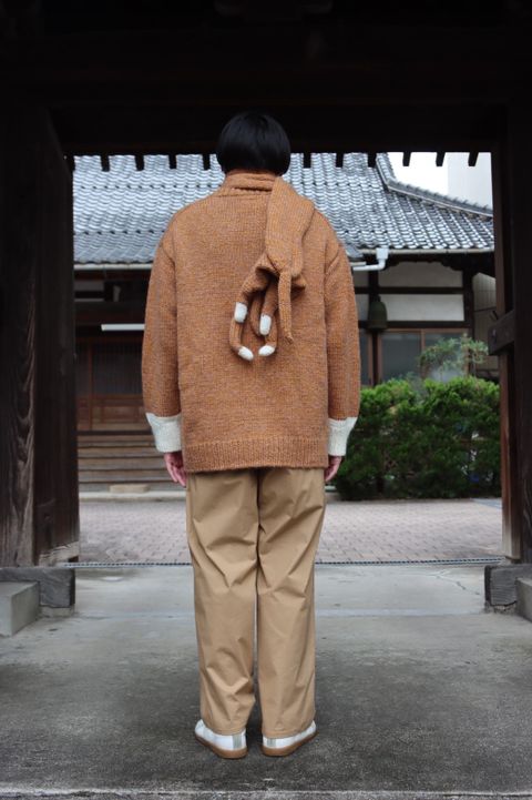 doublet STUFFED CAT HAND-KNITTING PULLOVER"CAMEL style"