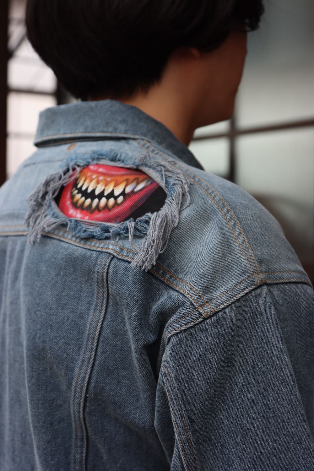 doublet RECYCLE DENIM MONSTER REPAIR JACKET(21AW11BL125) style 