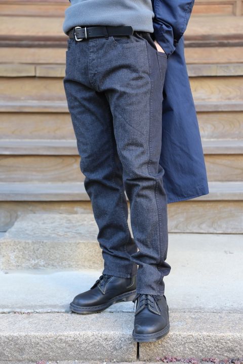 COMME des GARCONS HOMME 綿ナイロンウェザーフーデッドコート"NAVY"Style.2020.10.26.