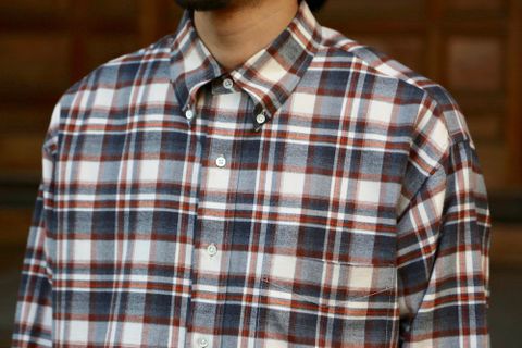 Graphpaper THOMAS MASON for GP Check B.D Box Shirt style.2020.10.4.