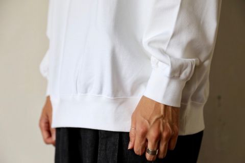 Graphpaper Heavy Weight Mock Neck Hem Rib Tee"WHITE"Style.2020.8.29.