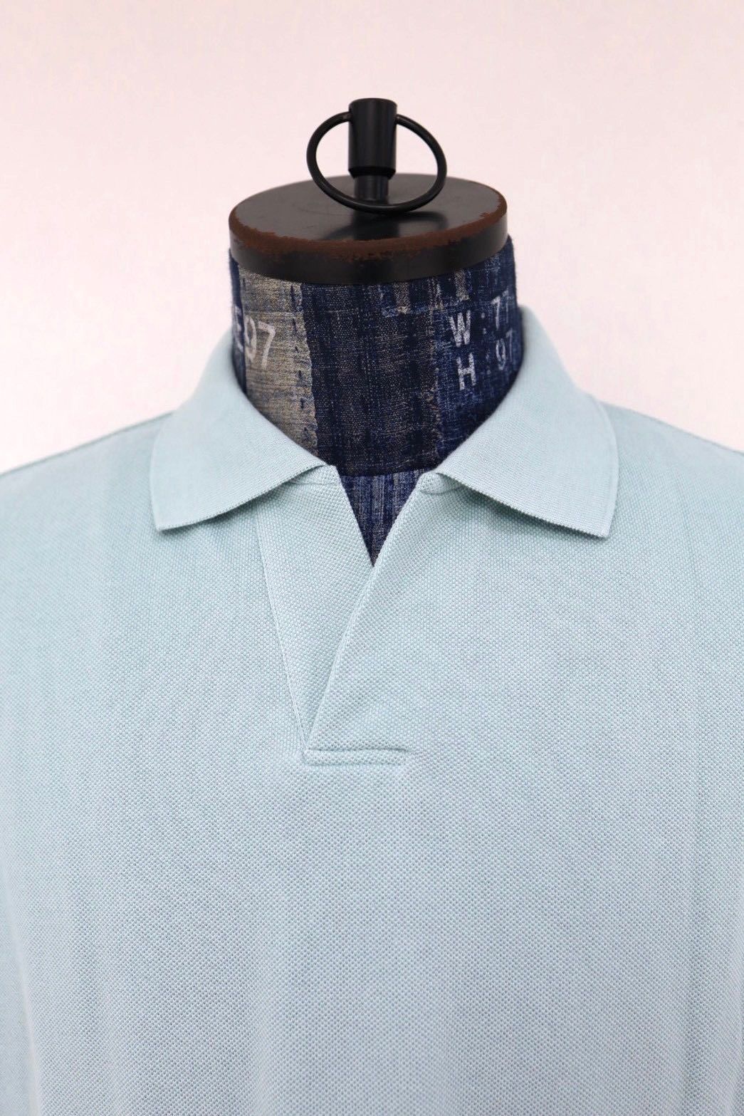 グラフペーパー 26SS Cotton Pique Jersey S/S Skipper Polo(GU261-70416)SMOKE BLUE☆4月11日(土)発売！