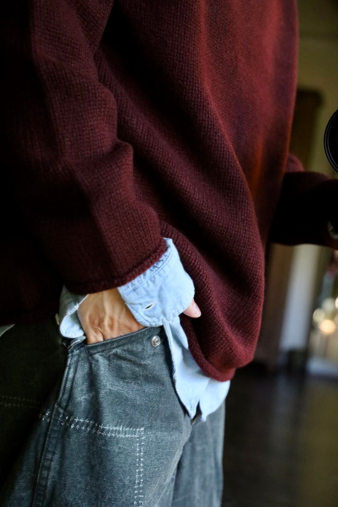アプレッセ Roll Neck Sweater(24AAP-03-08K)BURGUNDY