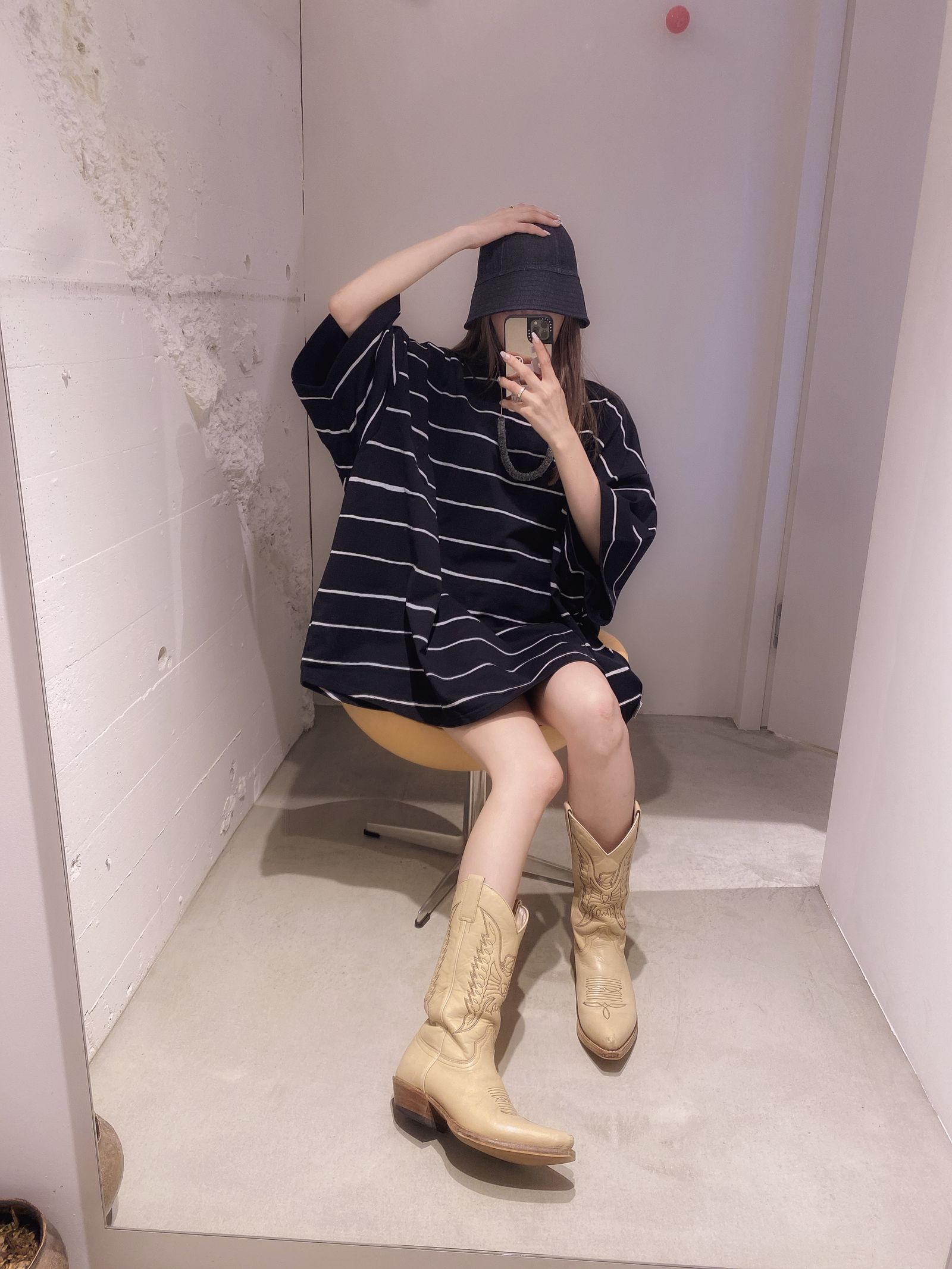 S.F.C 24SS エスエフシー WIDE SIDE STRIPE TEE(SFCSS24CS10)D.Navy×White