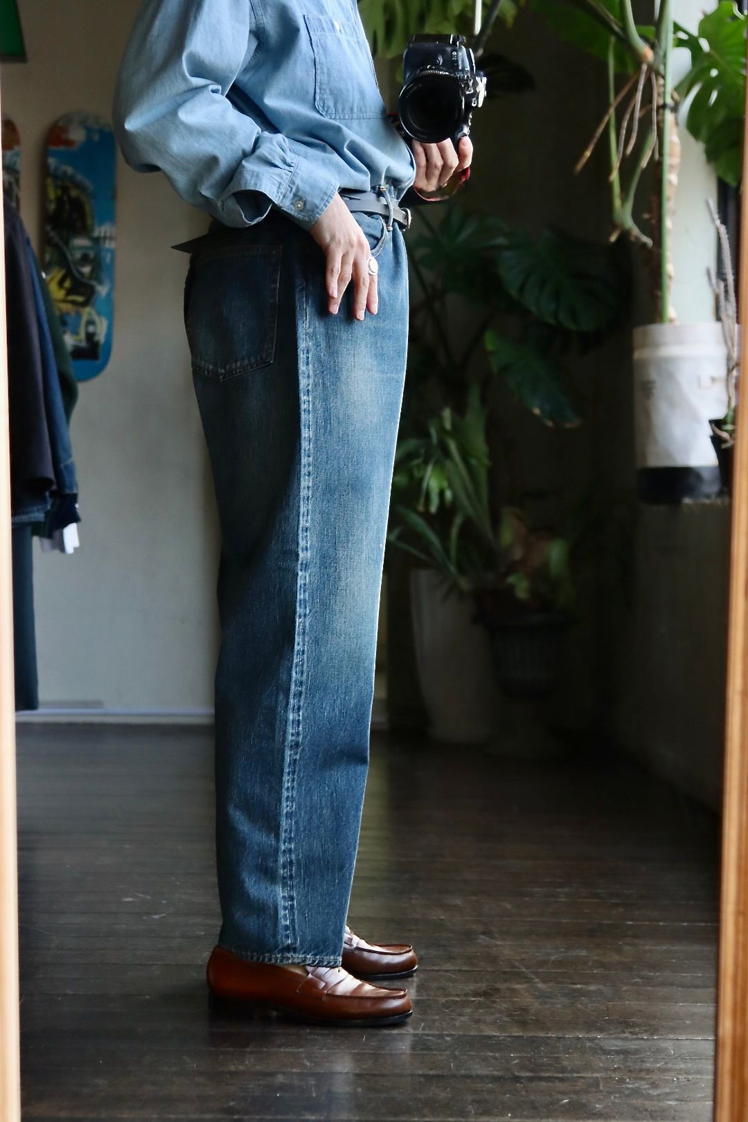 A.PRESSE 23SS Washed Chambray Shirtスタイル | 3174 | mark