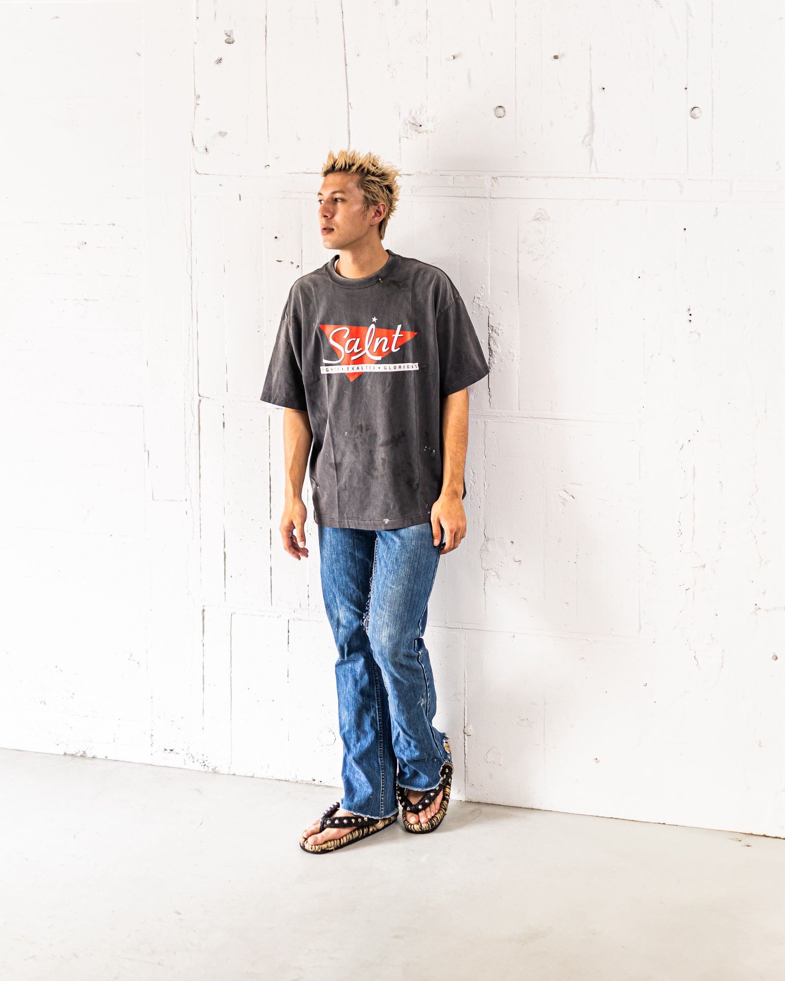 Denim Tears タータンサッシュ半袖Tシャツ 関税送料込み SAINT Mxxxxxx×DENIM TEARS】MEN Tシャツ SMxDNMTRS SM-S23-0000