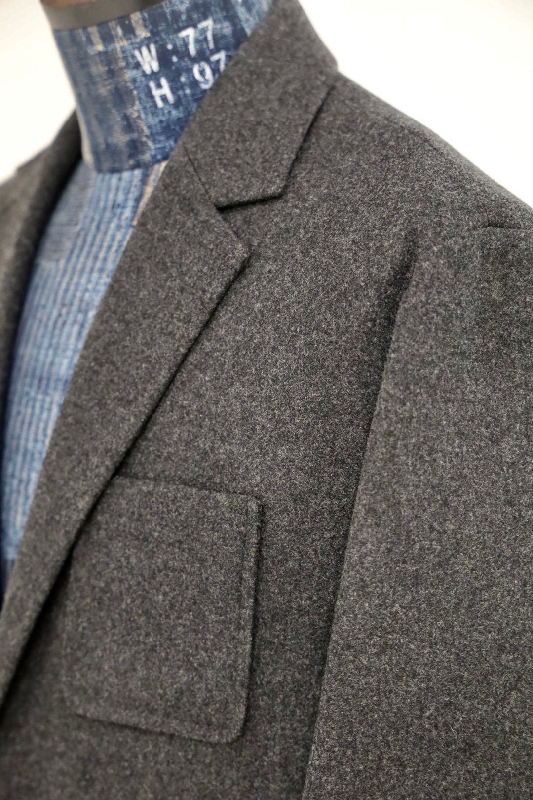 ANOTHER OFFICEアナザーオフィス Santiago Cashmere Sports Jacket(AOEFJK008)Heather Charcoal☆10月10日(金)新作発売！