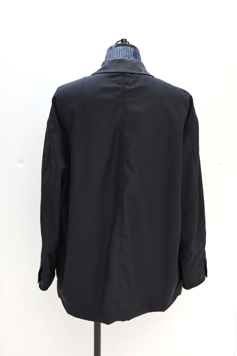 コムデギャルソンオム26SS ウールポプリン×牛革ジャケット(HQ-J004-051)BLACK☆2月6日(金)発売！