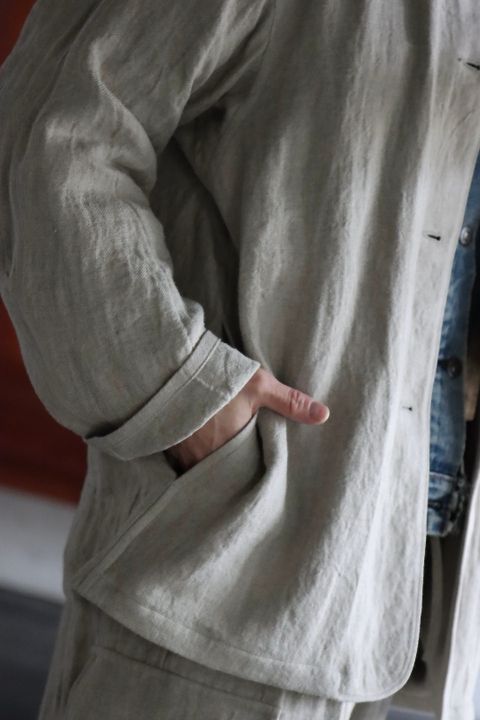 blurhms  22SS Linen Twill 5P Easy Pants"Natural"style.2022.2.8.