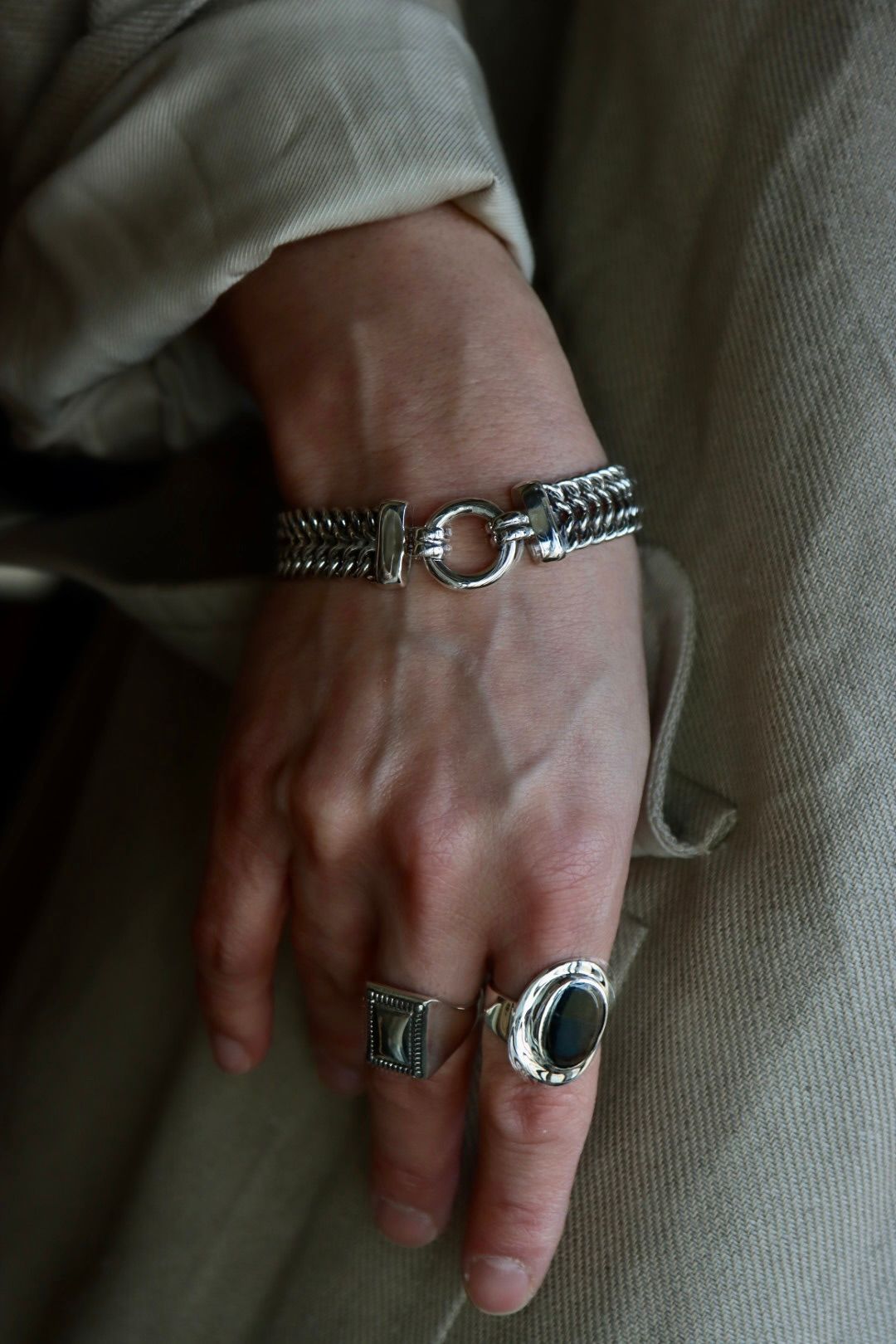 A.PRESSE Linen Half Coatスタイル