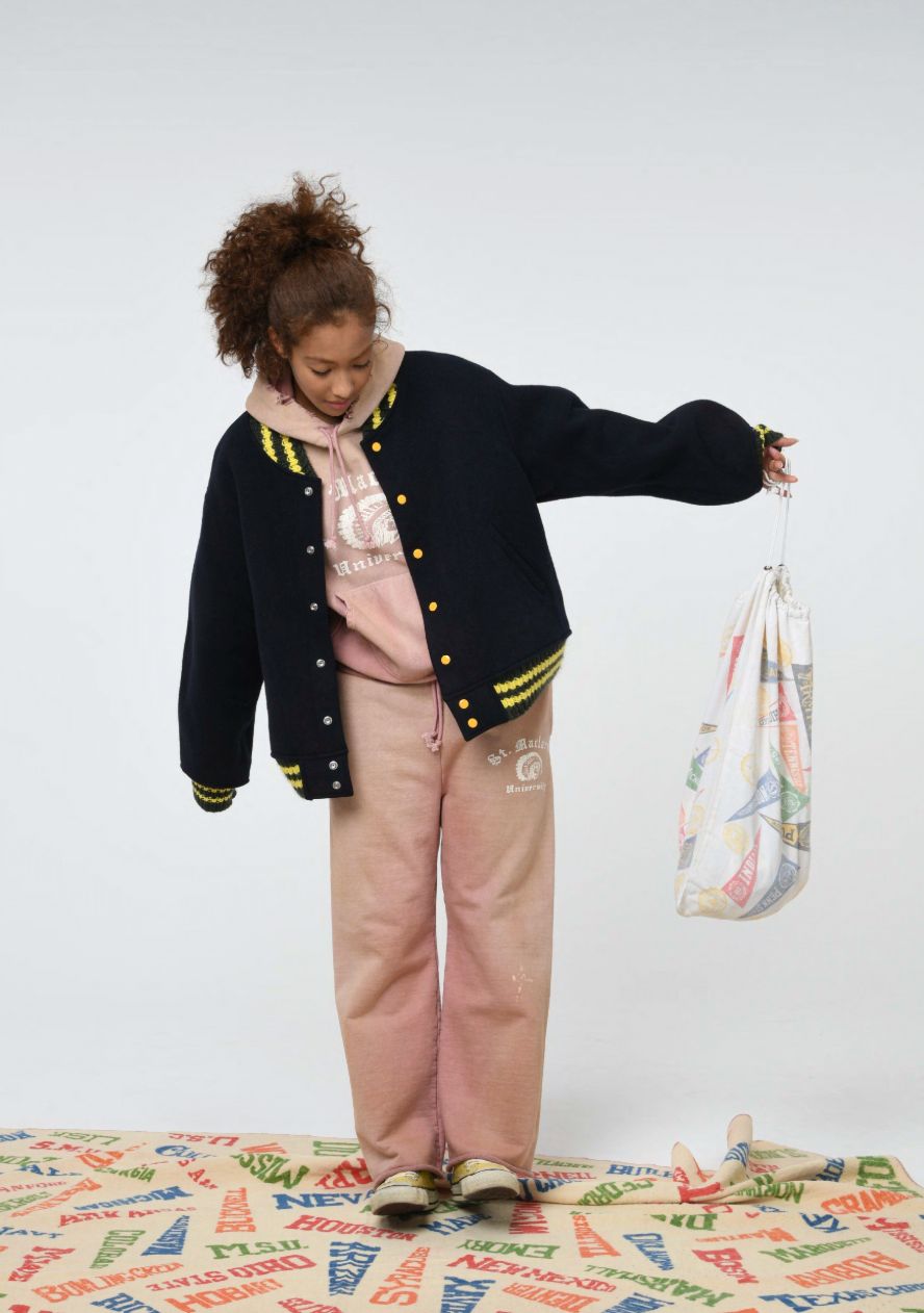 BOW WOW 25FWバウワウ ST. MACLAREN UNIV. VARSITY JACKET AGED(BW252-MUVJ)AGED NAVY×YELLOW★10月11日(土)発売！