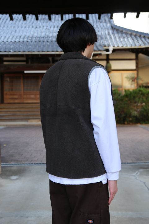 Graphpaper Wool Boa Zip-Up Vest style.2020.12.26
