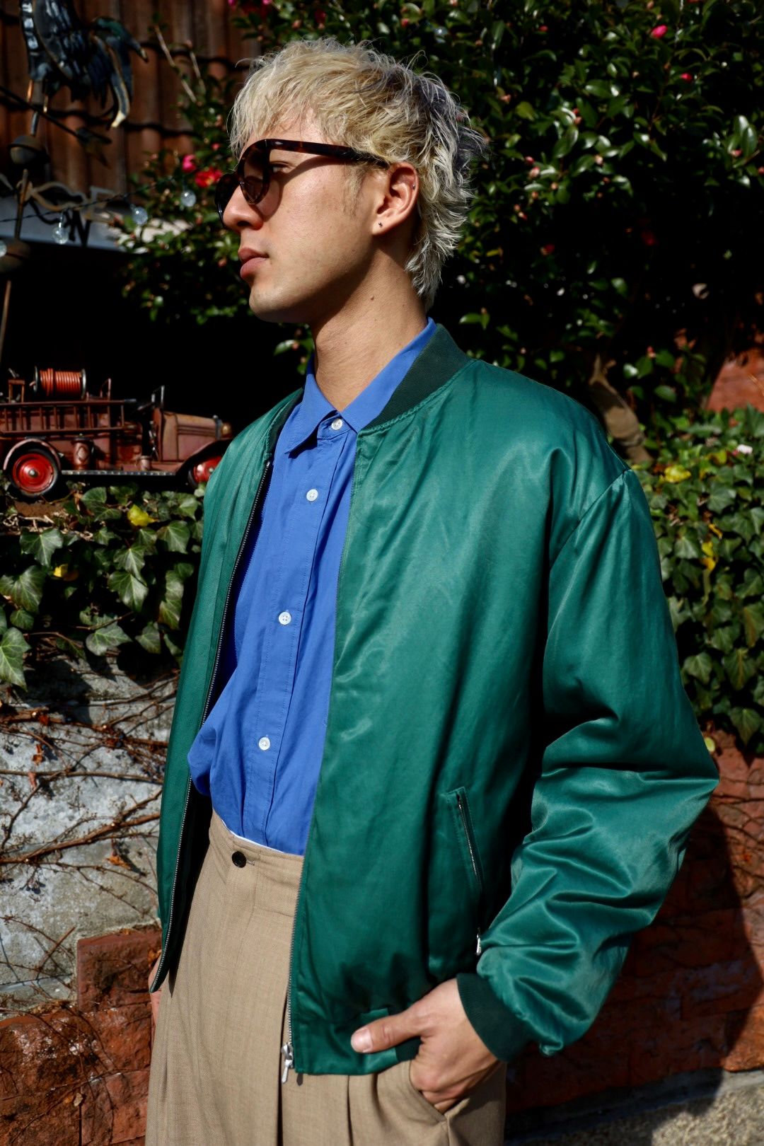 アプレッセ 2026 STYLE1 Vintage Silk Viscose Tour Jacket(26SAP-01-28)GREEN☆12月13日(土)発売！