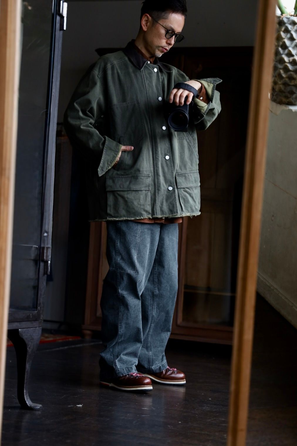 ヨーク25SS カバーオールCOTTON CUT-OFF COVERALL JACKET(YK25SS0925B)DUSTY KAHKI☆3月15日(土)発売！