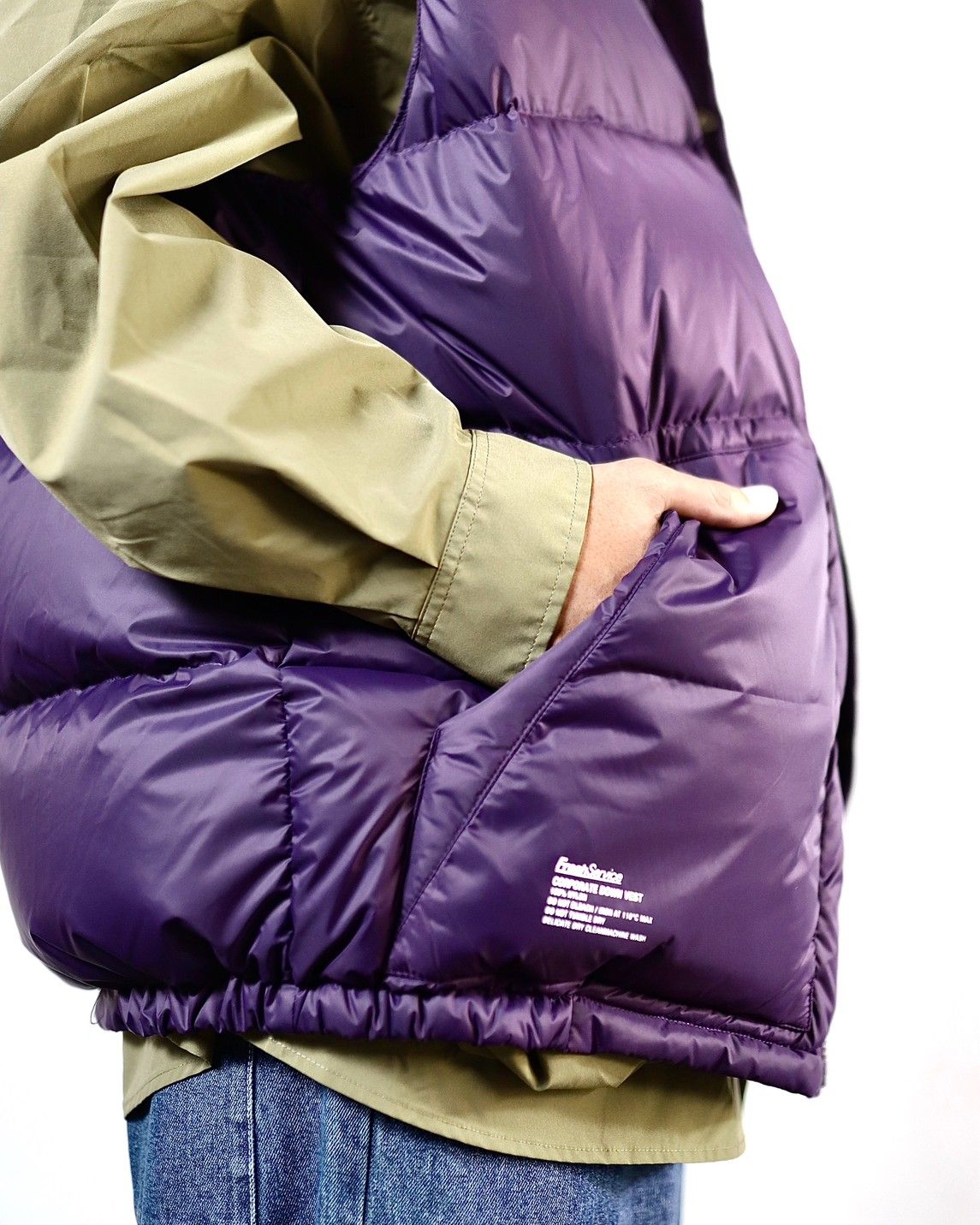 FreshService CORPORATE DOWN VEST"PURPLE"スタイル