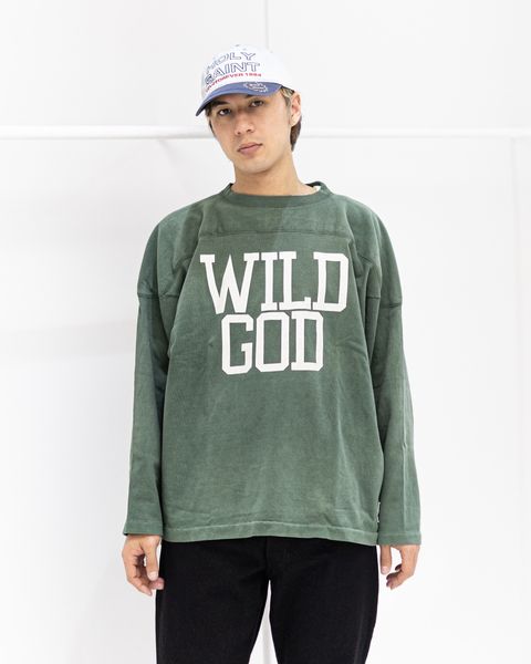セントマイケル 26SS FOOTBALL SWEAT/WILD GOD (SM-MK8-0000-056)GREEN☆2月21日(土)10:00発売！