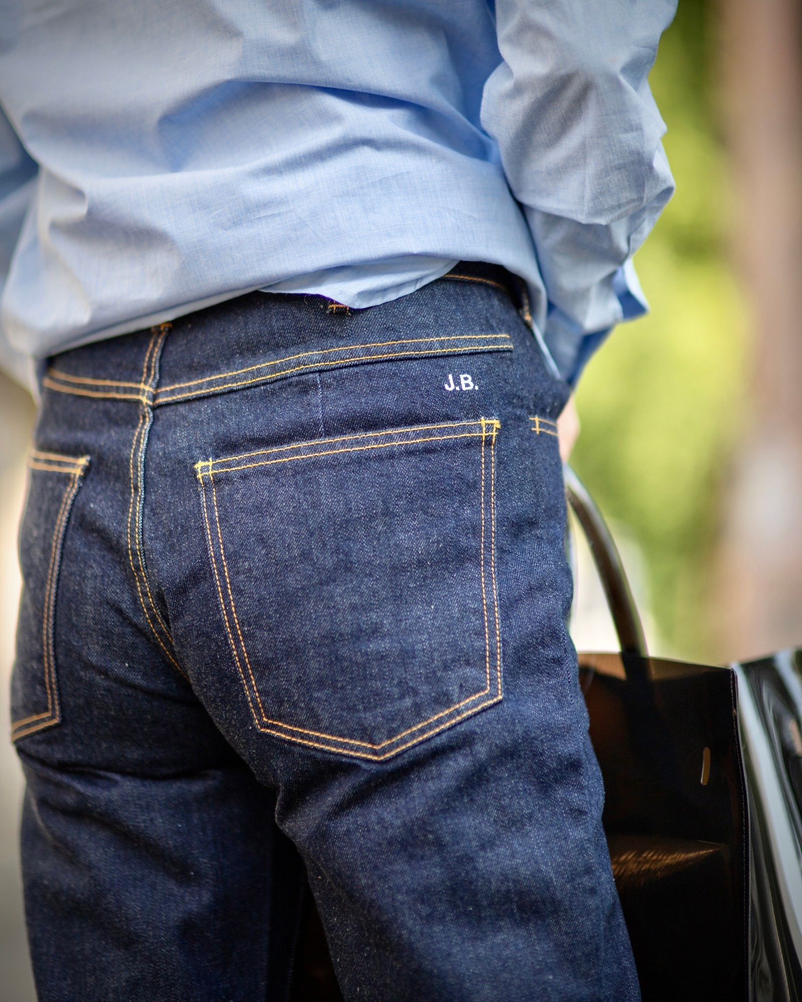 J.B. ATTIRE  Paris blue shirts×Rive gauche denim style