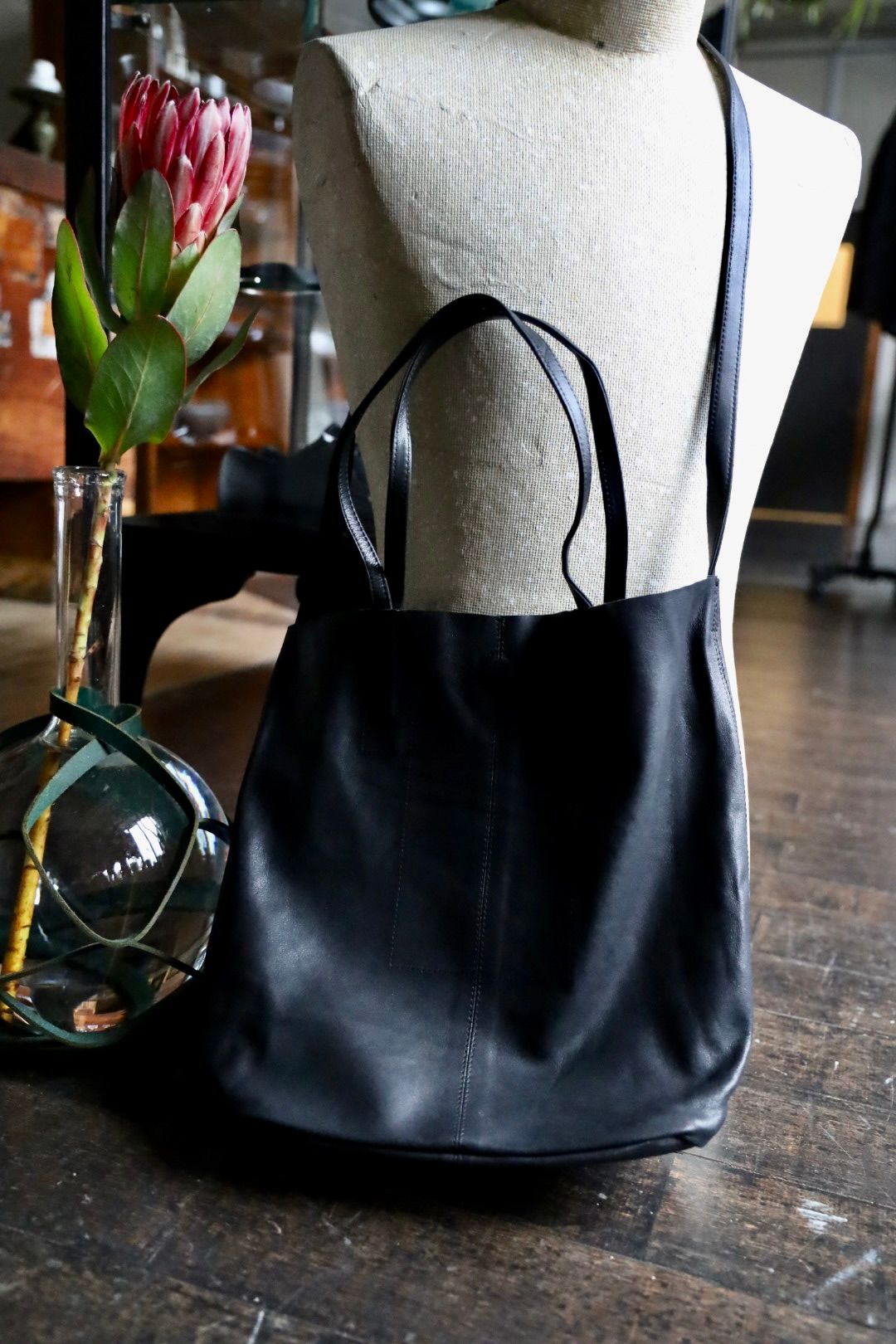 Morphee / モルフェトートバッグ 3WAY MIDIUM TOTE(LONG)BLACK☆5月13日再入荷!