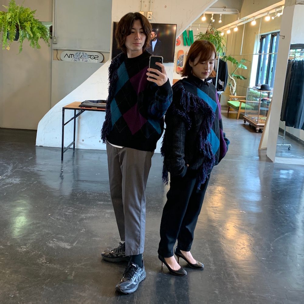 KIDILL 2020 A/W Collection 新作Destroy Argyle Tartan Pullover Knit style.2020.7.5.